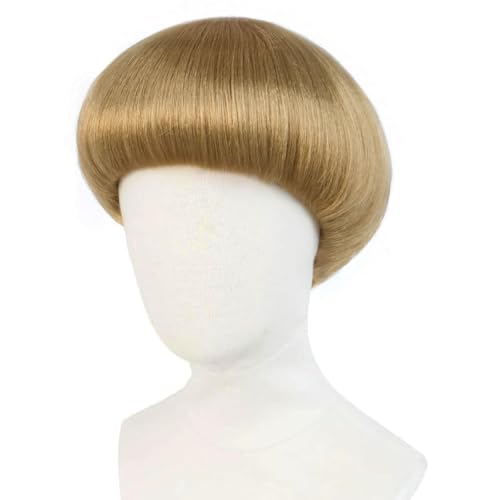 JoneTing Men's Blonde Bowl Cut Wig - Synthetic Mushroom Bob Hairstyle