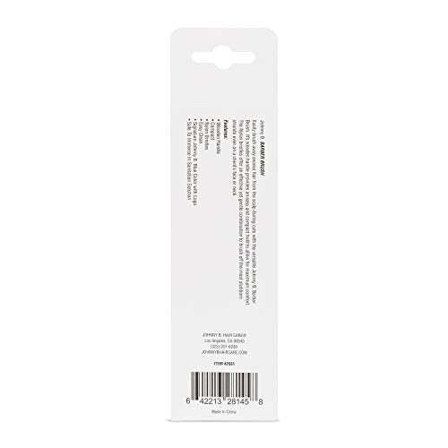 Johnny B. Compact Barber Brush with Soft Nylon Bristles - Blue