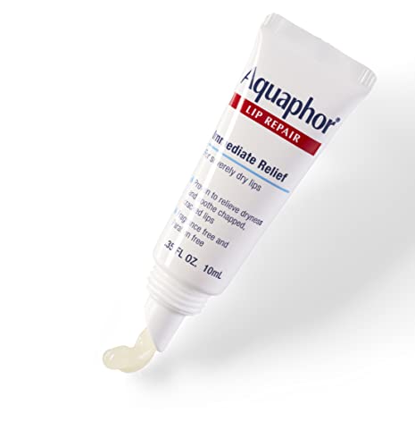 Aquaphor Lip Repair Ointment 0.35 Fl oz Tube (Pack of 2) – Long-Lasting Lip Moisture