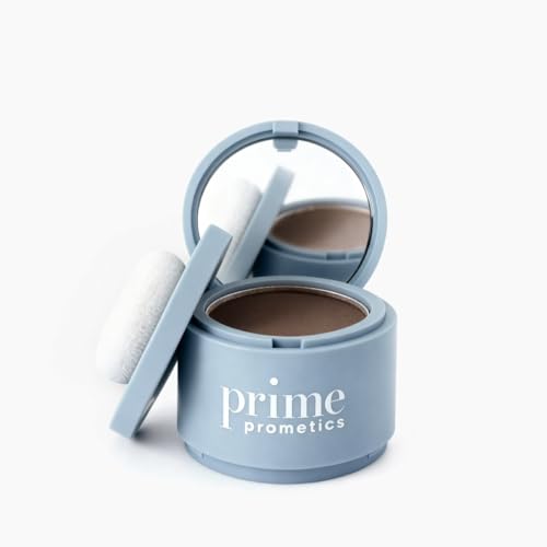 Prime Prometics Instant Coverage Hairline Powder for Mature Women ? Covers Grays, Roots & Thinning Areas ? Water & Sweat-Resistant ? Natural, Fuller-Looking Hairline (Brunette)