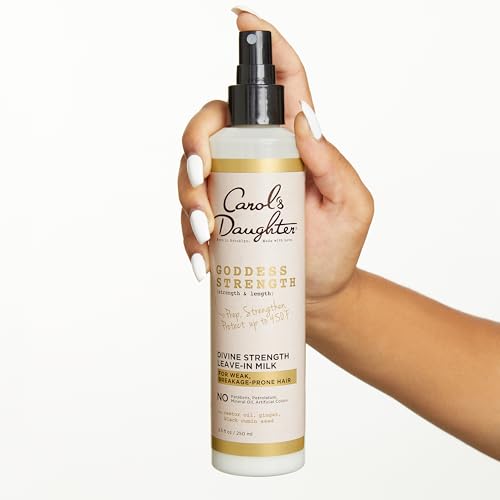 Carol's Daughter Goddess Strength Leave In Conditioner - 8.5 oz Hair Milk with Castor Oil for Curly Hair