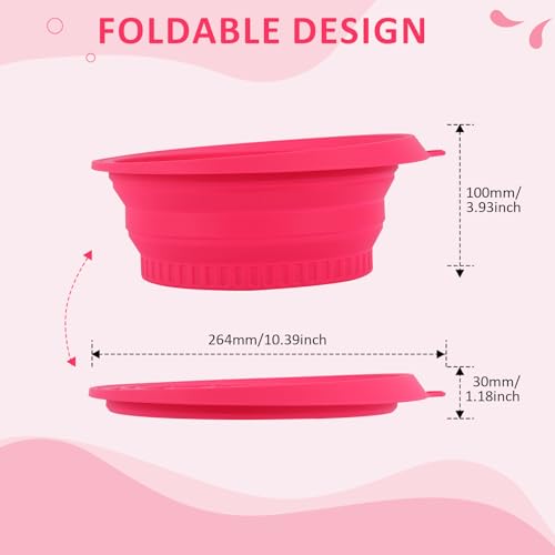 LONGFITE Foldable Silicone Facial Ice Bath Bowl with Built-in Ice Tray