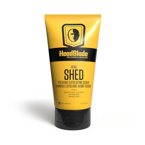 HeadBlade HeadShed Exfoliating Face & Head Scrub - 5 oz for Shaving Prep