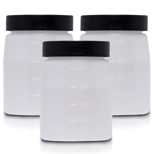 Replacement Cups with Lids for Bronze Tan Spray Tan Machine - 3 Pack, 200 mL