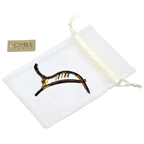 Camila Paris 3" French Flat Claw Clips - Tortoise Shell & Black 2-Pack