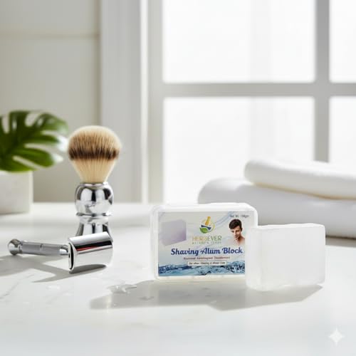 Natural Unscented Aftershave Alum Block for Sensitive Skin - 100g