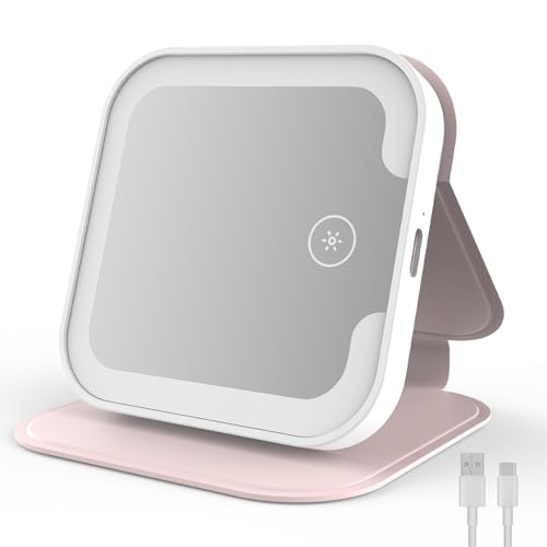 NEEWER 3.1" Lighted Makeup Mirror with LED Lights - Portable & Rechargeable