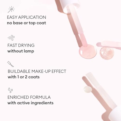 Manucurist Active Bright All in One Nail Perfector: Brightening Care Nail Polish - No Lamp - Vegan & Made in France - White Nail Polish - Nail Strengthener - Gifts for Women