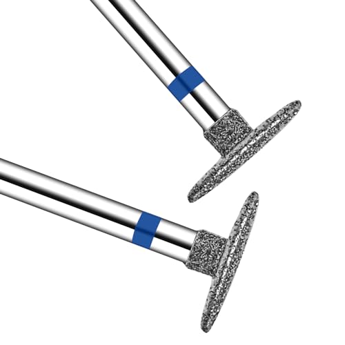 BQAN Diamond Cuticle Drill Bits Set - 2 Pcs 3/32" Shank
