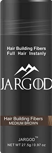 JARGOD Hair Building Fibers Medium Brown 27.5g - Thinning Hair Concealer for Men & Women