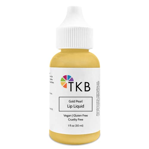 TKB Lip Liquid Pigment for DIY Lip Gloss - Gold Pearl, 30ml