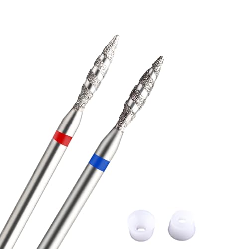 Acycoin2A Model D Tornado Flame Nail Drill Bit Set for Manicure & Pedicure - 2PCS