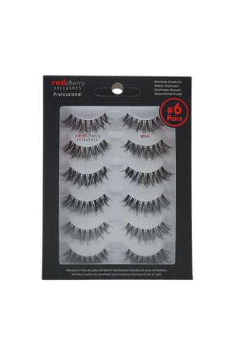 Red Cherry #DW Demi Wispies Human Hair False Eyelashes - 6 Pairs Pack