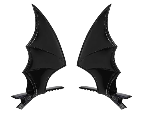 Penta Angel Halloween Bat Wings Hair Clips - 4PCS Devil Wing Barrettes