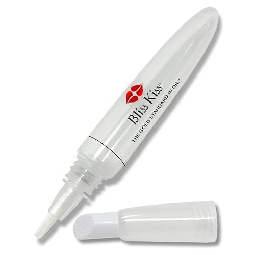Bliss Kiss Refillable Cuticle Oil Pen with Cuticle Pusher for Nails | Empty 8 ml Nail Oil Pen with soft brush applicator | No Leaks 1-Pack