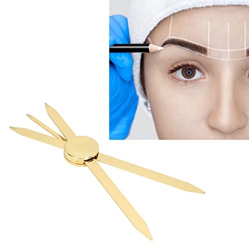 Adjustable Stainless Steel Eyebrow Ruler for Makeup & Face Shaping