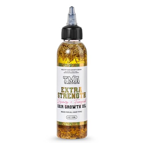 The Mane Attraction Extra-Strength Herbal Hair Growth Oil, Rosemary & Fenugreek Blend, Castor & Vitamin E Infusion, Scalp-Nourishing for All Hair Types