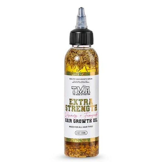 The Mane Attraction Extra-Strength Herbal Hair Growth Oil, Rosemary & Fenugreek Blend, Castor & Vitamin E Infusion, Scalp-Nourishing for All Hair Types