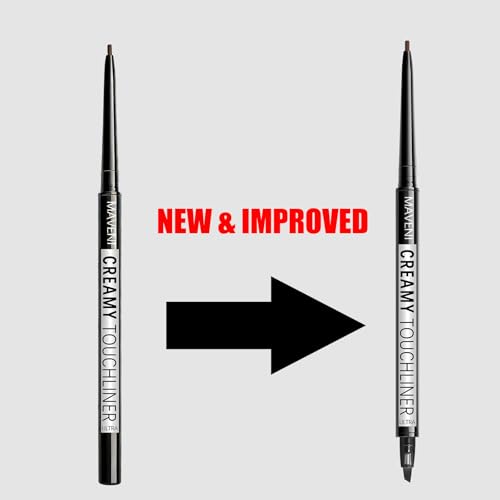 QueenDairy Black Eyeliner Pencil, 0.9mm Ultra Fine Gel, 24HR Wear