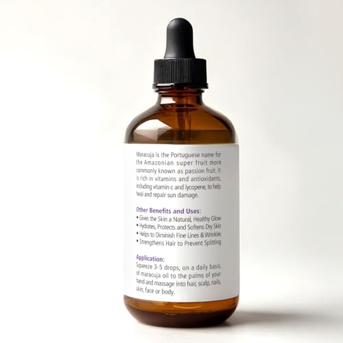 Maracuja Passion Fruit Seed Oil Face Moisturizer | Cold Pressed & Unrefined, 4 oz