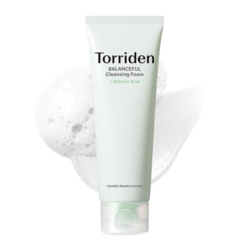 Torriden Balanceful Pore Cleansing Foam 150ml - Gentle Exfoliating Facial Cleanser with Salicylic Acid & 5D Cica