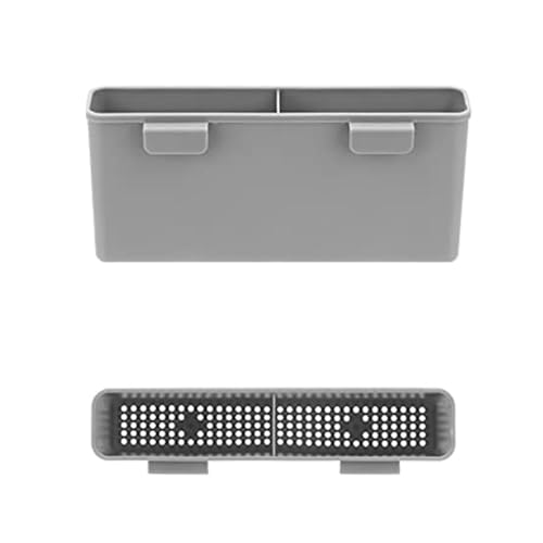 SANNO Plastic Utensil Holder Caddy for Kitchen Sink Organization