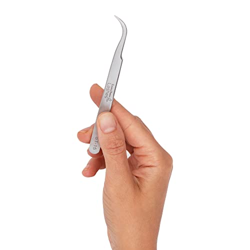 Eyelash Extension Tweezers Set - 5 Pcs Curved & Straight Lash Applicators for Volume & Cluster Lashes
