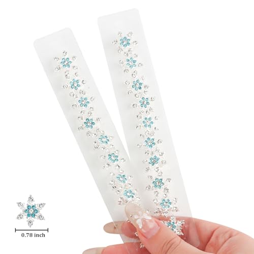 YISSION Mini Rhinestone Snowflake Hair Clips - 20 Piece Set