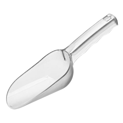 7 Oz Polycarbonate Ice Scoop with Ergonomic Handle - Clear