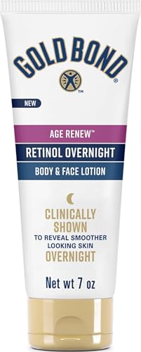 Gold Bond Age Renew Retinol Overnight Lotion for Face & Body, 7 oz