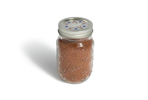 Ball Americana Mason Jars, 16 oz, 4-Pack with Lids - Star Design