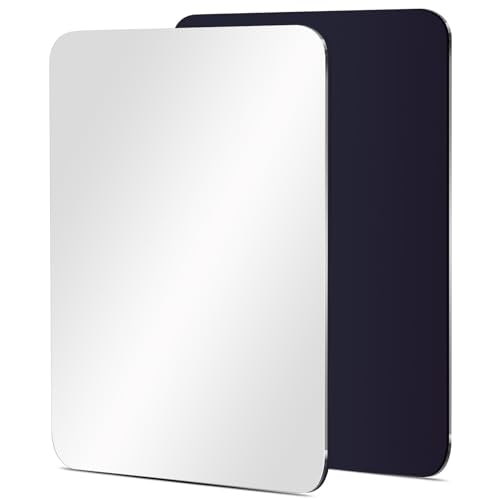 Magnetic Locker Mirror - 4.92" x 6.89" Real Glass, 2 Pack