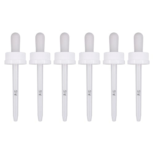 6 Pack Replacement 1.0ml Plastic Dropper Tips for Minoxidil Bottles