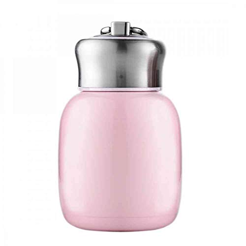 Mini 9.46 oz Stainless Steel Vacuum Insulated Water Bottle - Leak Proof & Portable for Kids & Adults (Pink)