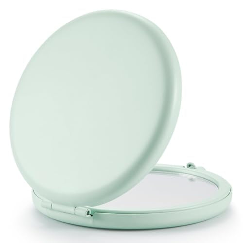 Getinbulk Cyan Compact Mirror 1x/2x Pocket Mirror - 2.5in Diameter, Blue