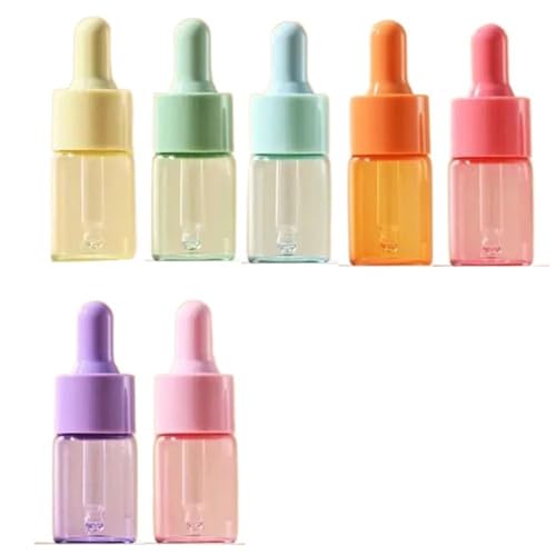 7PCS Mini 10ml Clear Glass Dropper Bottles for Essential Oils