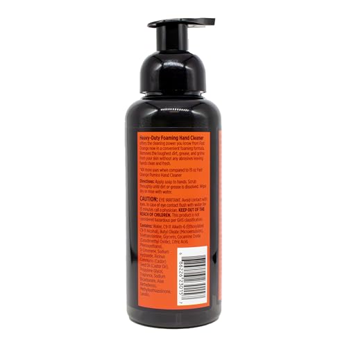 Fast Orange Heavy-Duty Foaming Hand Cleaner - 15 Fl Oz, Grease & Oil Remover
