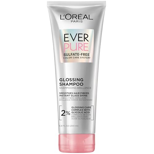 L'Oreal Paris Sulfate-Free Glossing Shampoo 6.8 Fl Oz for Dry Dull Hair
