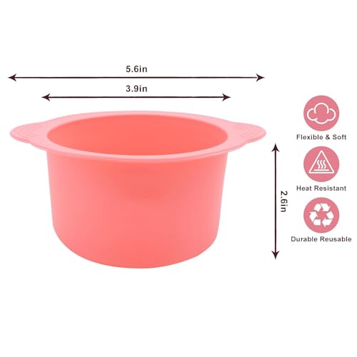 Silicone Wax Warmer Liner with 2 Wax Spatula Sticks - Pink