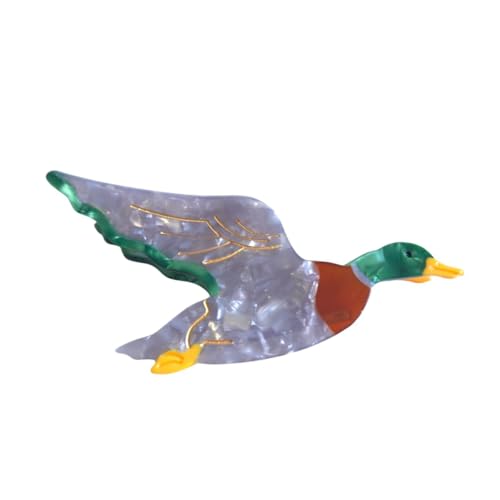 Mallard Acetate Hair Claw Clip for Women - Cute Bird Design