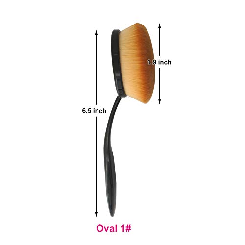 JOSALINAS Oval Makeup Brush - Upgraded Bendable Foundation Brush