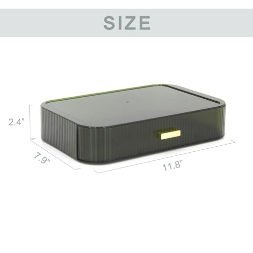Stackable Makeup Organizer Drawer - Green, 1 Drawer for Cosmetics