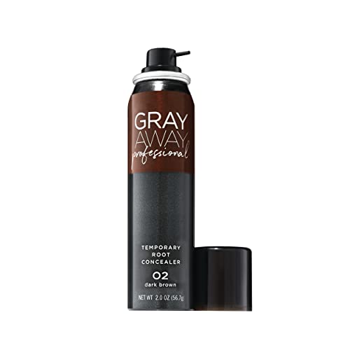 Gray Away Professional Temporary Root Concealer Spray - Dark Brown 2 oz