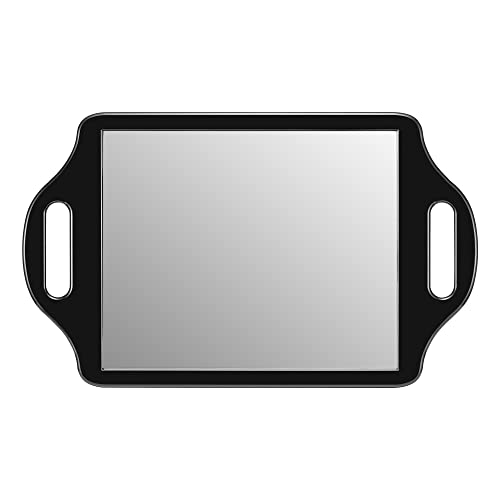 Snowflakes Large Hand Mirror with Handle - Salon & Barber Hair Stylist Mirror