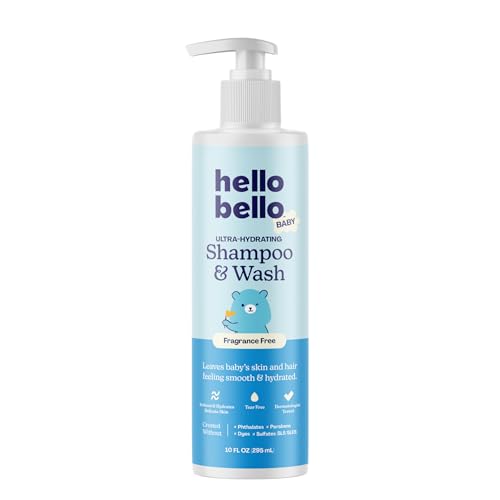 Hello Bello Baby Shampoo & Body Wash - Fragrance Free, 10oz