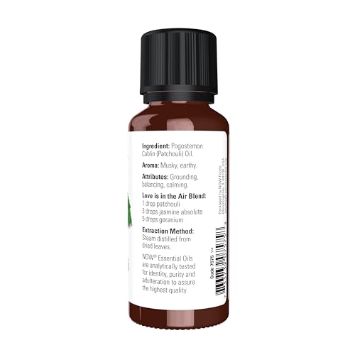 NOW Essential Oils Patchouli Oil 1 fl oz - Steam Distilled, Pure & Undiluted