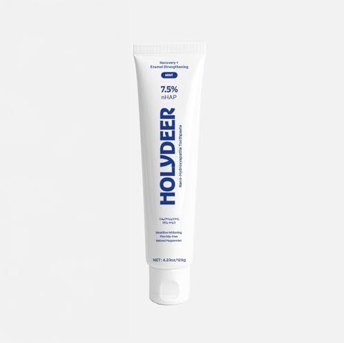 Holydeer Nano-Hydroxyapatite Toothpaste 4.23 oz 2PK - Mint, Fluoride-Free, Sensitive Whitening
