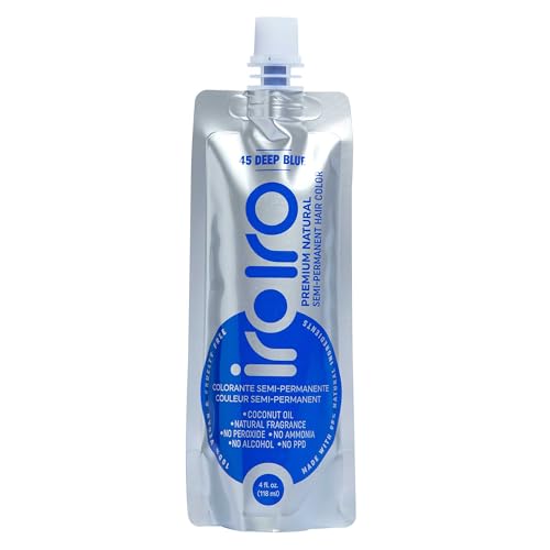 Iroiro Premium Semi-Permanent Hair Color 45 Deep Blue - 4oz