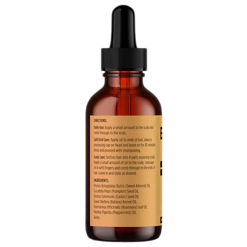 PRIME NATURAL Biotin Hair Oil - Rosemary & Pumpkin Seed Blend 2oz