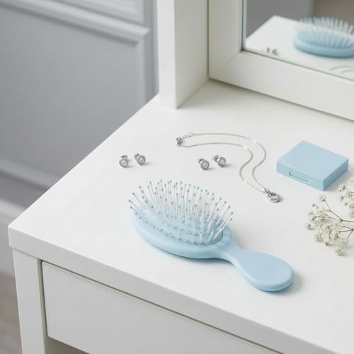 AESPAKO 12 Pack Mini Travel Hair Brushes - Blue, All Hair Types